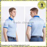 Linen Cotton Custom Fit Contrast Collar Men's Polo Shirts thumbnail-2