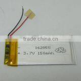 Rechargeable Battery 162855 3.7v 150mah Lipo Battery With PCB