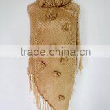 Hot Selling Good Quality Ladies Wool Cape Shawl Top Fashion Shawl Cape