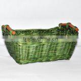 Rattan Core Green Storage Basket