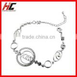 Wholesale New Arrival Fashion High Quality Alloy Rhodium plated Clear stone Bracelet
