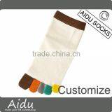 Custom Wholesale Women's Bright Colored Yoga Pilates Bamboo Fiber Five Toe Socks