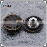 Bronze Style Screw Alloy Metal Shank Garment Jeans Button
