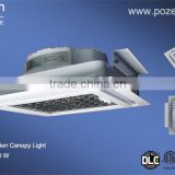 5 Years warranty DLC gas station led canopy lights 140w IP65 with Meanwell driver