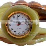 Onyx Sea Shell Shape Clock thumbnail-1