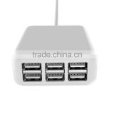 Multi 6 ports USB Charger Quick USB desktop Charger for iPhone iPad 6A USB travel charger for Android Samsung