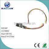 1/4" OV Cmos Sensor Lens on Side O/D7mm Candid Camera Module With Microphone