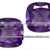 Cushion Shaped Loose Purple Amethyst Cutstone, Faceted Brazil Amethyst Wholesale, Loose Gemstone Amethyst Semi Precious Stone thumbnail-1