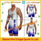 Wholesale Low Cut Custom Wrestling Singlet thumbnail-1