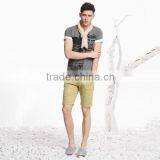 High Waist Casual Tight Slimming Cotton Mens Chino Shorts thumbnail-3