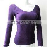 women's seamless shapewear long sleeve- sweater