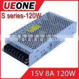 CE ROHS Approved 120W 15v Power Supply S-120-15 Led Switching Power Supply