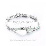 Fashion Bracelets 2016 Opal Bracelet Trendy China Wholesale 925 Silver Jewelry Set 925 Sterling Silver Bracelet Charms FB082 thumbnail-3