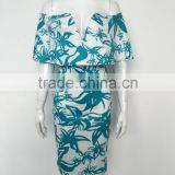 Bonvatt Custom Designed 2017 Digital Print Silk Crepe Satin Dress thumbnail-3