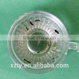 4oz Small Transparent White Glass Empty Pumpkin-shaped TEA /COFFEE Cups With Handle With Saucer thumbnail-3