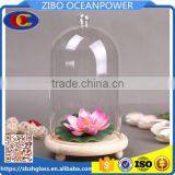 Clear Globe Glass Vase Glass Cover Landscape Bottle Wood Stand thumbnail-1