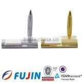 Metal Ballpoint Pen With Base thumbnail-1
