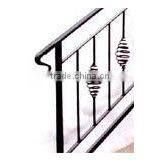 Wrought Iron Railing With Spiral Newel thumbnail-1