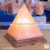 Gift Salt Lamp, Pyramid Crystal Lamp, Rock Salt Lamp thumbnail-1