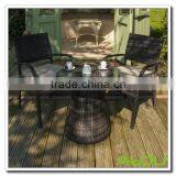 Audu Tuscany Brown Rattan Bistro Set thumbnail-1