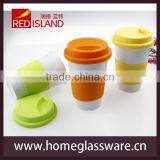Colourworks Ceramic Mug With Yellow Silicone Band And Lid thumbnail-2