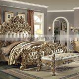 European Classical Bed/Baroque Solid Wood Royal Bedroom Furniture Set(MOQ=1 SET) thumbnail-2