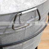 Galvanized Large Party Round Metal Beverage Tub With Stand thumbnail-4