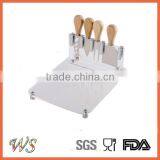 WSSKHL090 Olive Wood High Grade Cheese Tools Set thumbnail-1
