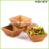 Bamboo Square Salad Bowl Kitchen Bowl Set Homex_BSCI Factory