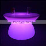 Night Club LED Furniture Glowing 16 Colors Changeable Solar Powered Led Bar Table 66*66*42cm