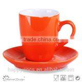 3oz Solid Shining Color Glazed Coffee Cup and Saucer thumbnail-6