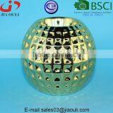 Copper/gold Electroplated Polished Christmas Ball Shape Ceramic Candlestick Holder thumbnail-4