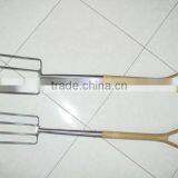 Stainless Steel Garden Fork With Wood Handle thumbnail-1