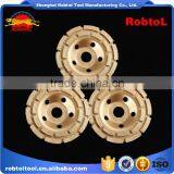 100mm Double Row Diamond Grinding Wheel 4" Abrasive Polishing Disc Concrete Granite Marble Double Cup Wheel thumbnail-3