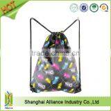 Promotion Drawstring String Bags White Color Polyester