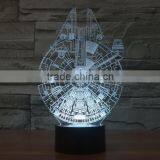 Remote Control Colorful 3D Illusion LED Night Light 3D Acrylic Lamp for Indoor Decoration for Festival Gift thumbnail-5