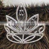 Fashion Silver Rhinestone Bridal Hair Jewelry Rhinestone Hair Extensions Crown thumbnail-2