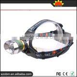 OEM XML-T6 LED 1000 Lumens 3 Mode Zoom Gold Ingot Shape LED Headlamp thumbnail-1