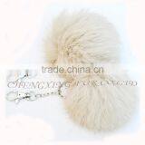 CX-R-36 Wholesale Fur Key Ring Real Rabbit Fur Balls thumbnail-5