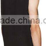 Sleeveless French Terry Vest Hoodie Beige Drawstring Hood Custom Embroidered Logo Zipper at Sides Shirt-tail Hem thumbnail-2