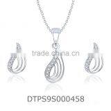 Sterling Silver CZ Fashion Pendantset thumbnail-1