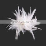 Multi Toned Fabric Flower Clip and Brooch Feather Hair Head Flower for Dance Party Wedding Beach Hairpin Brooch Clip thumbnail-3