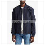 Factory Custom Patch Mens Leather Jacket In Dark Blue thumbnail-2