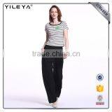 ODM Services T-shirt Custom,women Short Sleeve Stripe T-shirt