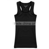 Customized sports style 100% cotton Black sleeveless t-shirt