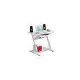 Modern Tempered Glass And Wood Computer Desk For Bedroom / School DX-8812B thumbnail-1