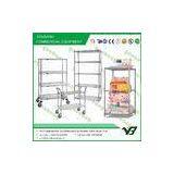 Free standing Wire mesh shelving units / Wire Display Racks for Supermarket equipment