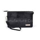 Lizard Embossed Small Wristlet Clutch Bag for Men with Detachable Wristlet