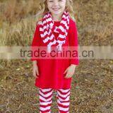 Top Selling Red Chevron Cotton Girls Clothing Sets thumbnail-2