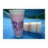 Insulated Pink / White Tall 0.4L / 0.5L Cold Drink Paper Cups Disposable Espresso Cups